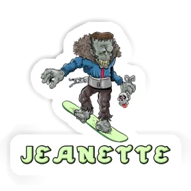 Sticker Snowboarder Jeanette Image