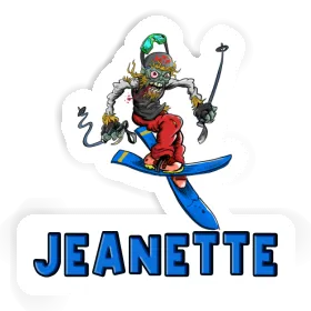 Sticker Freeride Skier Jeanette Image