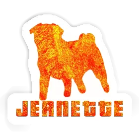 Sticker Jeanette Pug Image