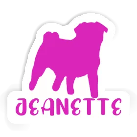 Jeanette Sticker Pug Image