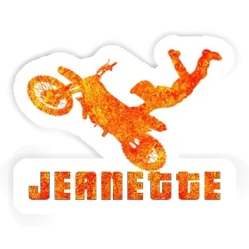 Jeanette Sticker Motocross Rider Image