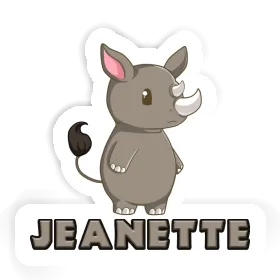 Rhinoceros Sticker Jeanette Image