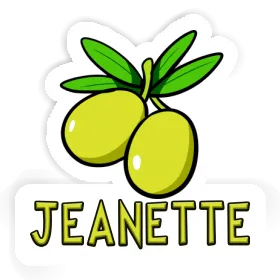 Jeanette Sticker Olive Image