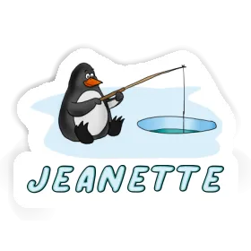 Jeanette Sticker Fishing Penguin Image