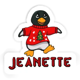 Christmas Penguin Sticker Jeanette Image