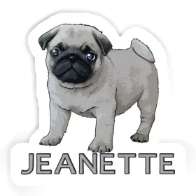 Pug Sticker Jeanette Image