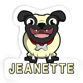 Jeanette Sticker Pug Image