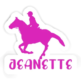 Horse Rider Sticker Jeanette Image