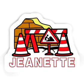 Sticker Jeanette Road Construction Image