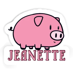 Sticker Jeanette Pig Image