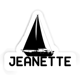 Jeanette Sticker Sailboat Image