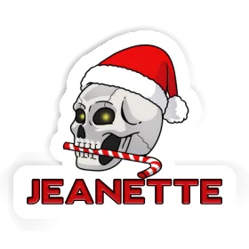 Christmas Skull Sticker Jeanette Image