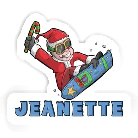 Jeanette Sticker Snowboarder Image