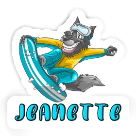 Jeanette Sticker Snowboarder Image