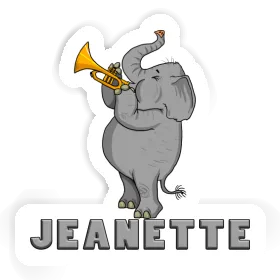 Trumpet Elephant Sticker Jeanette Image