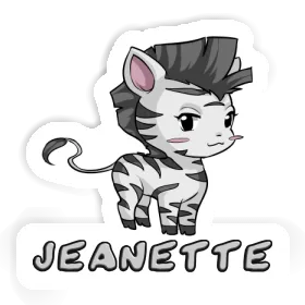 Zebra Sticker Jeanette Image