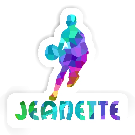 Sticker Jeanette Basketball Player Notebook Image