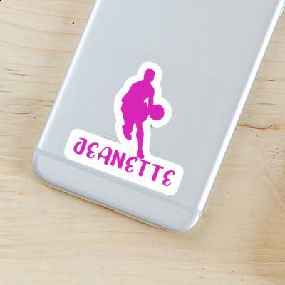 Sticker Jeanette Basketball Player Notebook Image