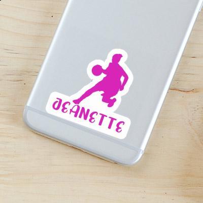 Sticker Jeanette Basketball Player Notebook Image