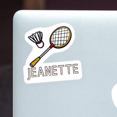 Jeanette Sticker Badminton Racket Laptop Image