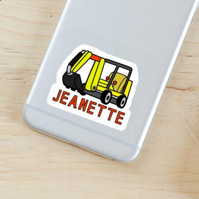 Sticker Mini-Excavator Jeanette Laptop Image