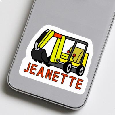 Sticker Mini-Excavator Jeanette Notebook Image