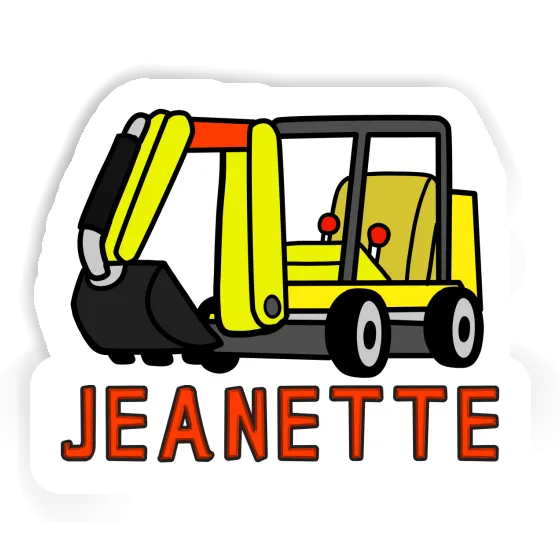 Sticker Mini-Excavator Jeanette Notebook Image