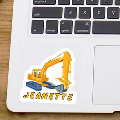 Excavator Sticker Jeanette Laptop Image