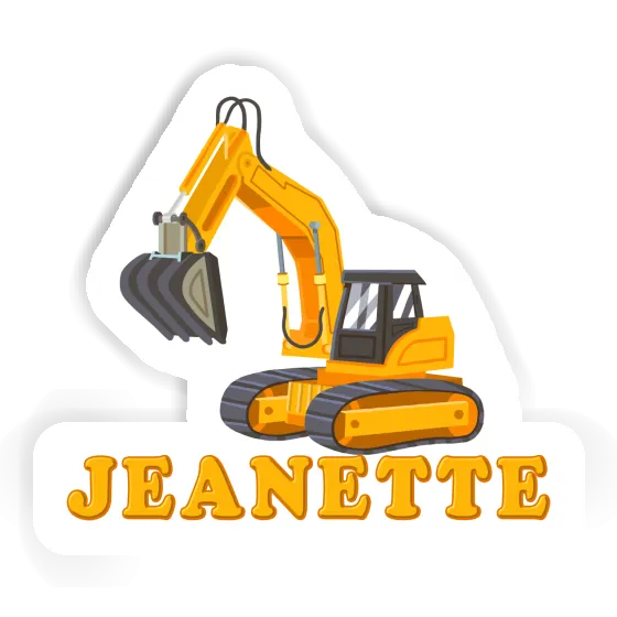 Sticker Jeanette Excavator Laptop Image