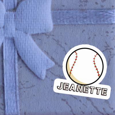 Jeanette Sticker Baseball Notebook Image