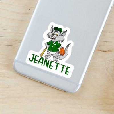 Jeanette Sticker Baseball Cat Image