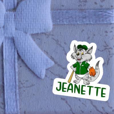 Jeanette Sticker Baseball Cat Image