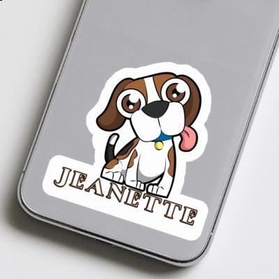 Beagle Dog Sticker Jeanette Gift package Image