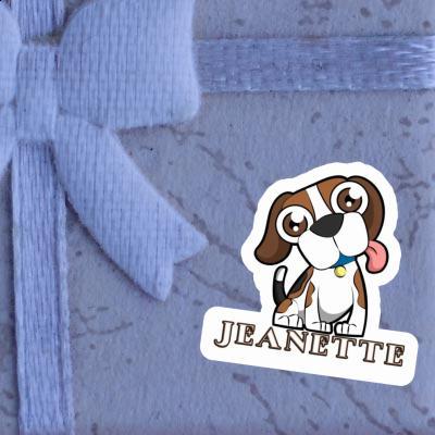 Beagle Dog Sticker Jeanette Laptop Image