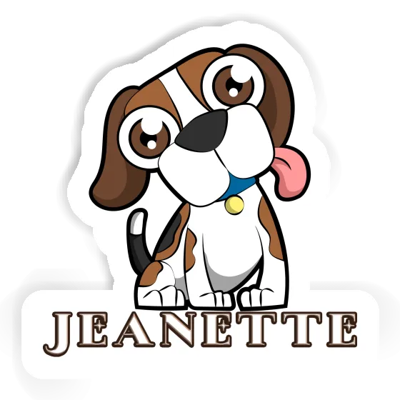 Beagle Dog Sticker Jeanette Gift package Image