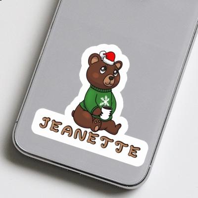 Sticker Christmas Bear Jeanette Gift package Image