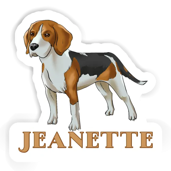 Jeanette Sticker Beagle Dog Laptop Image