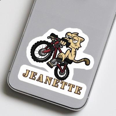 Sticker Jeanette Bike Cat Notebook Image