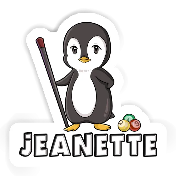 Jeanette Sticker Billiards Player Laptop Image