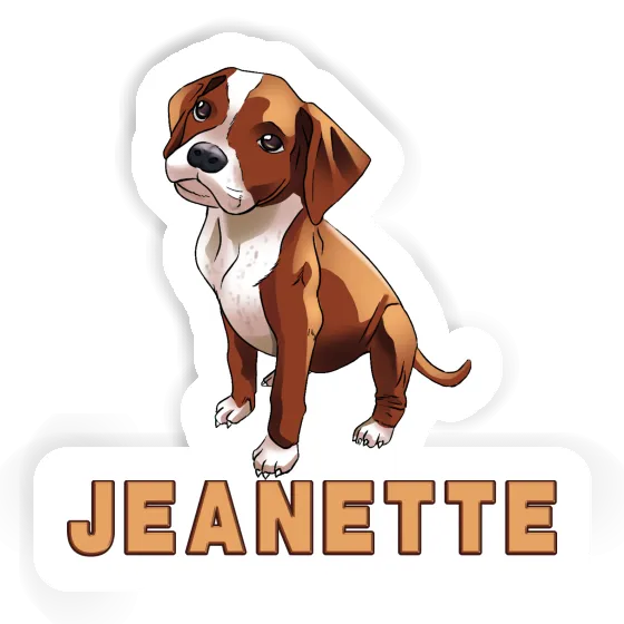 Sticker Jeanette Boxer Dog Image