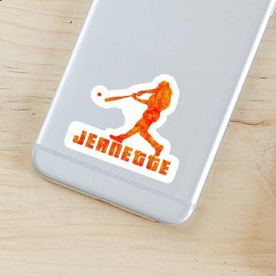 Jeanette Sticker Baseball Player Laptop Image