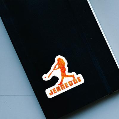 Jeanette Sticker Baseball Player Notebook Image