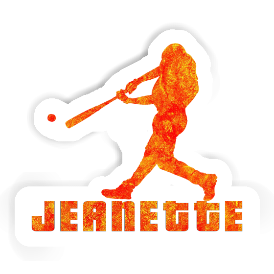 Jeanette Sticker Baseball Player Laptop Image