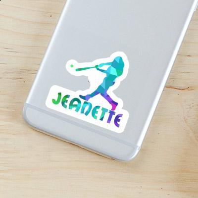 Sticker Jeanette Baseball Player Image