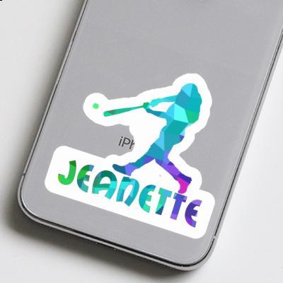 Sticker Jeanette Baseball Player Gift package Image