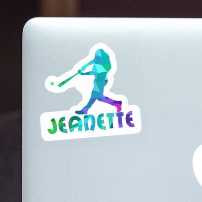 Sticker Jeanette Baseball Player Gift package Image