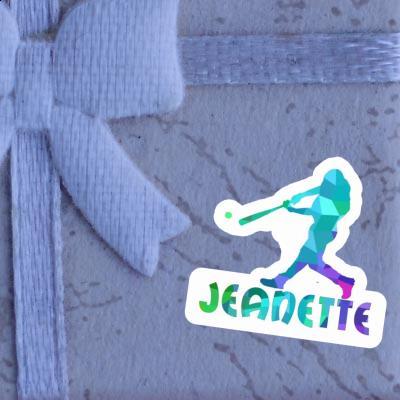 Sticker Jeanette Baseball Player Image