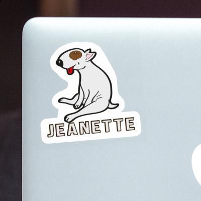 Sticker Jeanette Bull Terrier Laptop Image