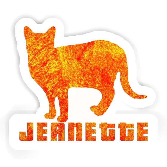 Sticker Jeanette Cat Notebook Image