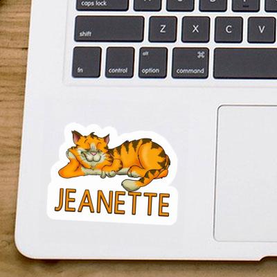 Sticker Jeanette Chilling Cat Gift package Image